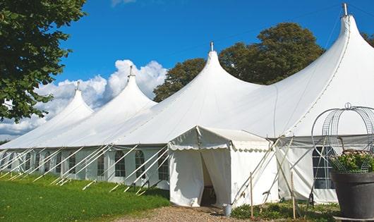 multiple portable restrooms for large-scale outdoor events, ensuring availability for all guests in Belleair